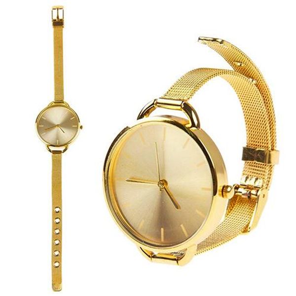 

luxury wristwatch ultra-thin slim mesh strap clock quartz analog wrist bracelet watch wrist watches for women, Slivery;brown