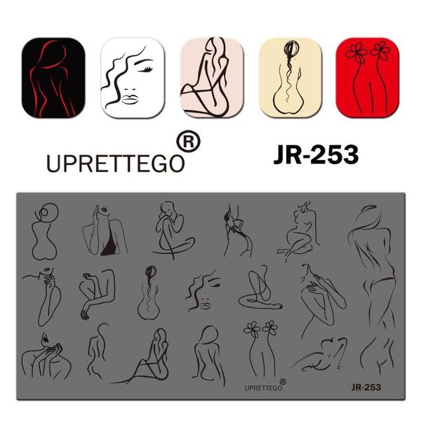 

2020 stainless steel stamping plate template butterfly abstract sketch mother day leaf flower pigtail nail tool jr251-260, White