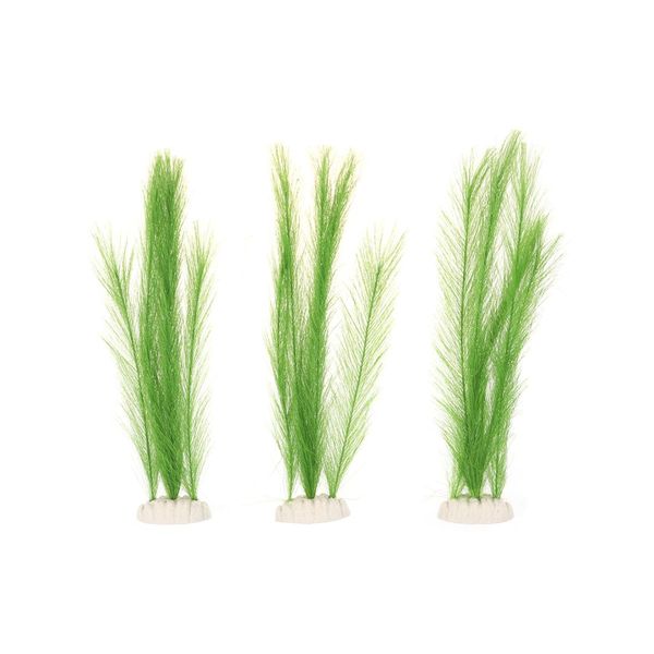 

3pcs aquarium decorations ornament fish tank artificial plastic green water plants
