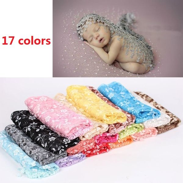 

newborn baby lace wraps with tassel p props flower embroidered infant girl p blanket swaddle scarf