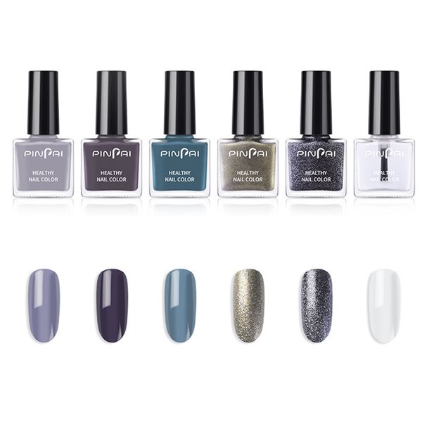 

2019 new net red nail polish set nail combination water-based peelable non-toxic tearing armor oil 6 color lasting anti-off
