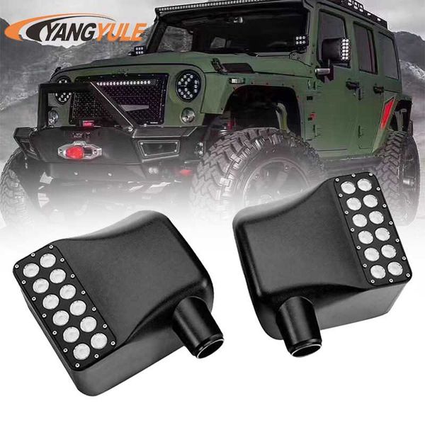 

wrangler side view mirrors housing with led white drl amber turn signal lights for wrangler jk accessories