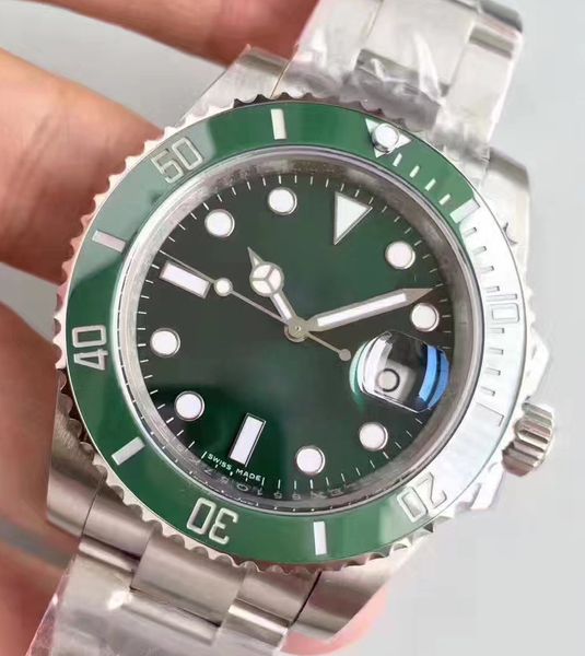 

2019 новый зеленый топ керамический безель дизайнер мужские механические нержавеющей стали автоматические мужские часы спортивные часы с авт, Slivery;brown