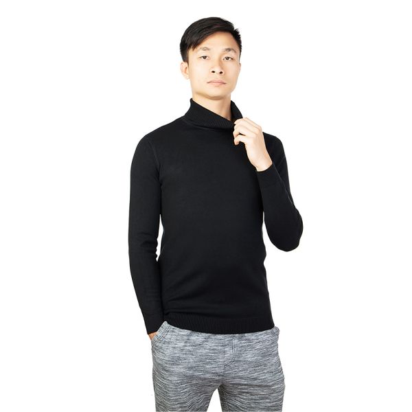 

lelinta high neck turtleneck knitted pullovers men's sweater slim knitted winter pullover 2xl-4xl, White;black