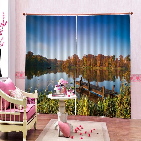 

custom 3d curtain luxury blackout window curtain living room landscape scenery curtains home deor