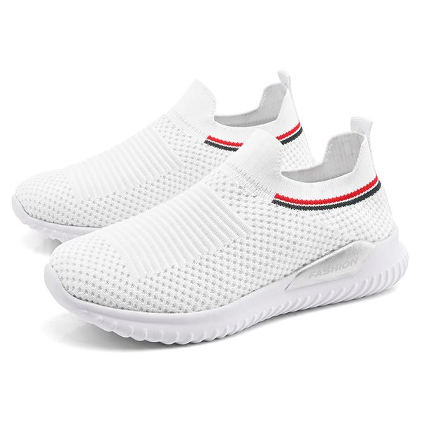 

2020 women lightweight blade sport shoes shockproof lack up breathable male sneakers height increase walking gym shoes man x027, Black