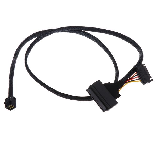 

1м / 3 фута 12g mini sas hd sff-8643 для u.2 sff-8639 шнур кабель с sata мощности