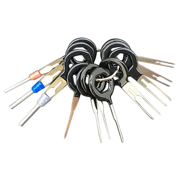 

dewtreetali 11pcs/set terminal removal tools car electrical wiring crimp connector pin extractor kit