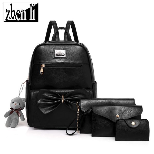 

women casual women backpack pu leather school backpack for teenager girls travel vintage solid shoulder bags