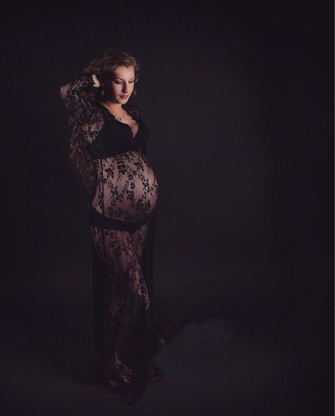 

2017 материнство фотография реквизит макси беременность одежда кружева материнства платье необычные съемки фото лето беременная платье s-4xl, Black;gray