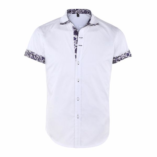 

2018 mens casual shirts spring autumn short sleeve turn-down collar solid color work shirt male clothes plus size 3xl, White;black