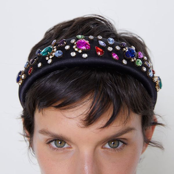 

dvacaman 2019 korean ladies fashion flower crystal headbands for women handmade cz pearl hairbands hair accessories dance party, Golden;white