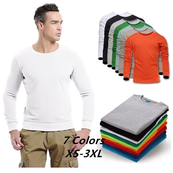 

zogaa 2019 new men's spring autumn winter sweater solid o-neck casual pullovers full sleeve sweater size xs-3xl sale, White;black
