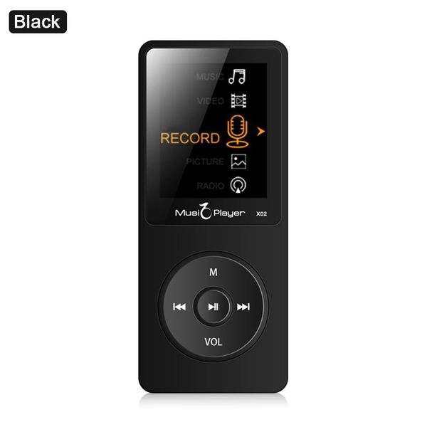 

x02 ultrathin mp3 player hifi lossless portable mp3 with radio for iqq extra long standby tf expansion 1.8in screen mp3 radio