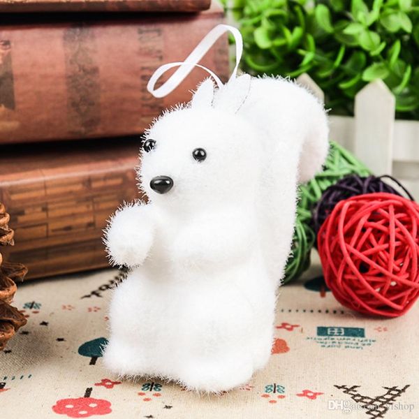 

new kawaii animals christmas pendant decorations bear/fox/penguin/squirrel/owl/deer doll toy christmas tree hanging ornaments xmas gift