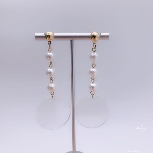 

new gold simulated-pear earrings fashion jewelry earrings wedding party gifts female accessories good quality, Silver