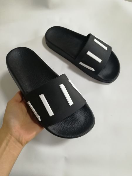 

new mens designer slides rubber slipper summer beach slide flip flops rubber sandal multi-style slippers, Black