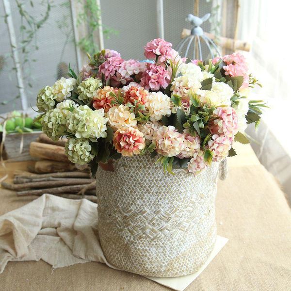 2019 5 Braches 10 Flowers Artificial Flowers Small Hydrangea