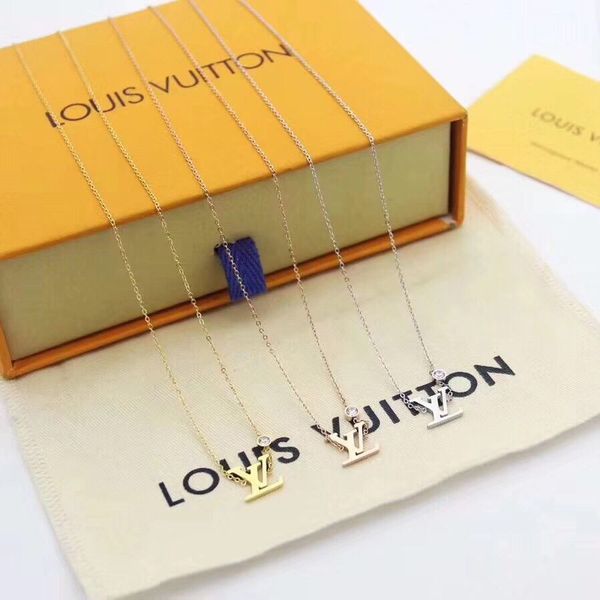 

люкс s fashion designer женские ожерелье леди знак любви стили а3 луис vuitton s ювелирные украшения с коробкой, Silver