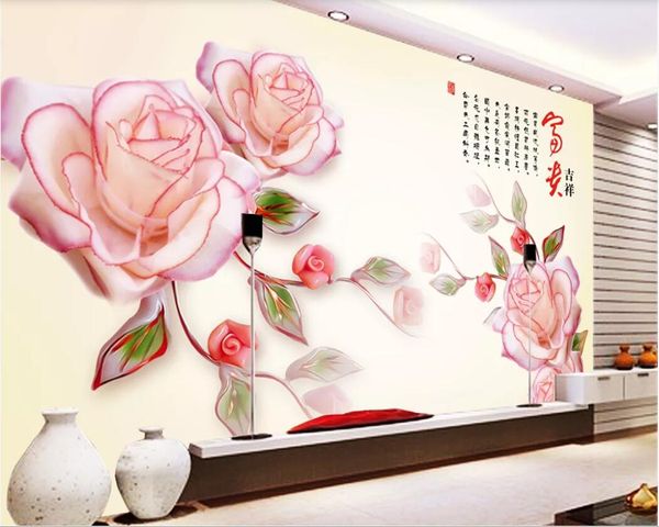 

3d room wallpaper custom p mural fashion hd rich flower open 3d tv background wall home decor wall art pictures wallpaper for walls 3 d