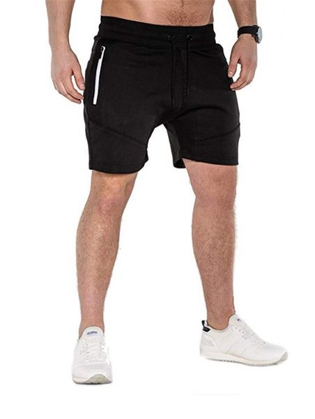 

2020 summer designer casual pocket zipper shorts knee length mens shorts fashion loose males short pants, White;black