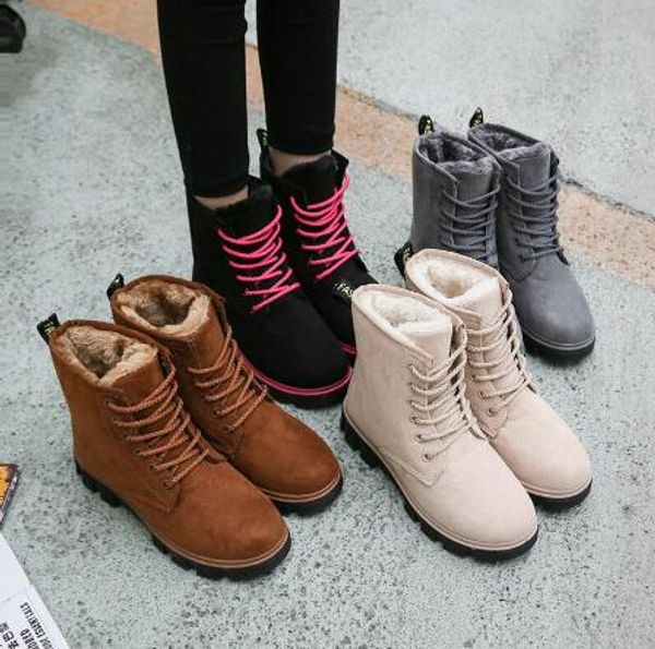 

winter snow boots woman boots fashion flat pu waterproof winter warm boots, Black