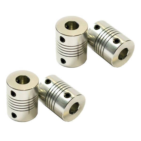 

4 x aluminum flexible shaft couplings 5mm to 8mm for 3d printers