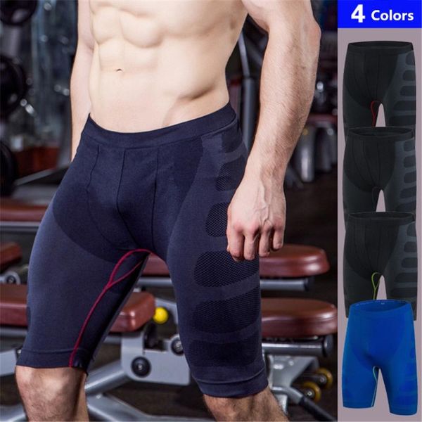 

tight sports shorts men training pants fitness running shorts stretch quick dry compression sportswear, White;black