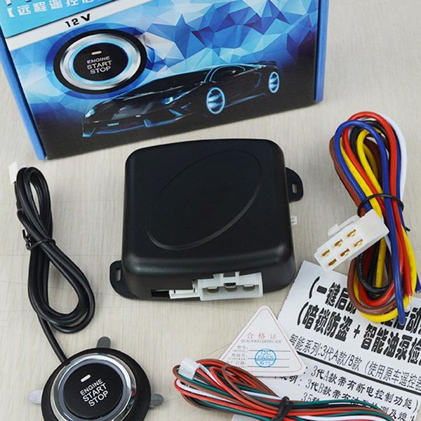 

beesclover universal 12v car one buttom start system key passive keyless entry push button one startup