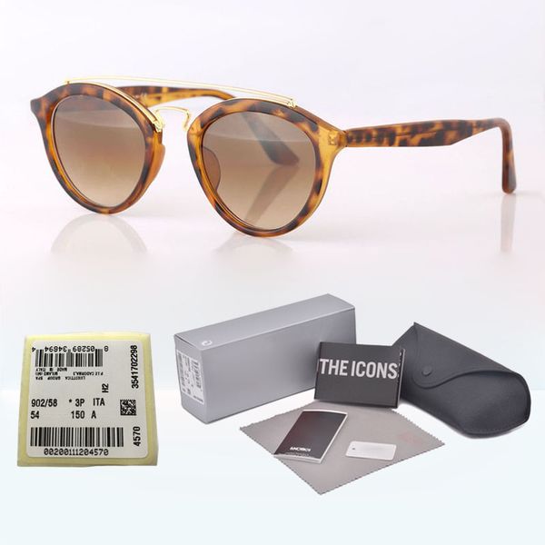 

New Arrived Cat Eyes Sunglasses Club Round Vintage Brand Designer Men Women Sun Glasses UV400 Glass Lens with Full Accessories
