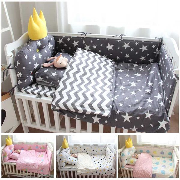 

baby bedding sets fashion cartoon newborn sheets+bed covers+pillowcase 3pcs comfortable infant toddler crib bedding bedsides