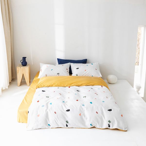 2020 Lucky Home King Size White Ultra Soft Duvet Cover Set