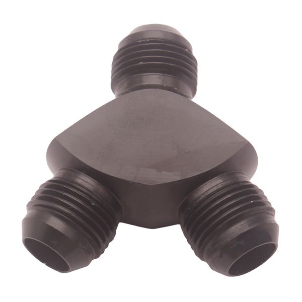 

an -10 (an10 an 10) billet aluminium y block adapter fitting in black