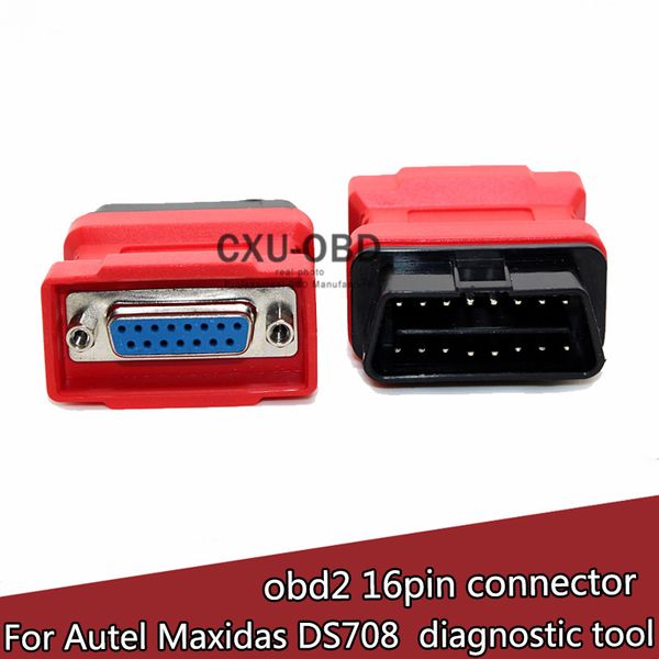 

original autel maxidas ds708 obdii connector for diagnosis tools 708 16pin obd 2 obd-ii adaptor autel obdii obd2 adapter
