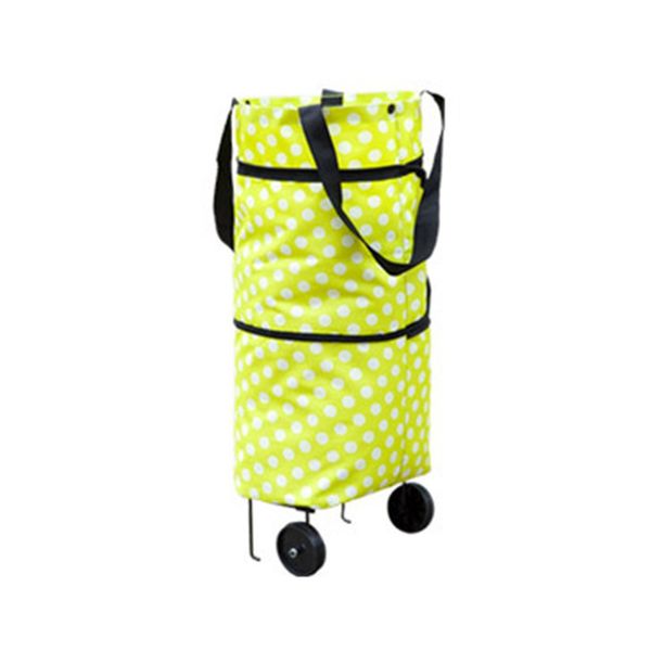 

fashionable design large capacity waterproof oxford cloth foldable shopping trolley wheel bag traval cart luggage bag