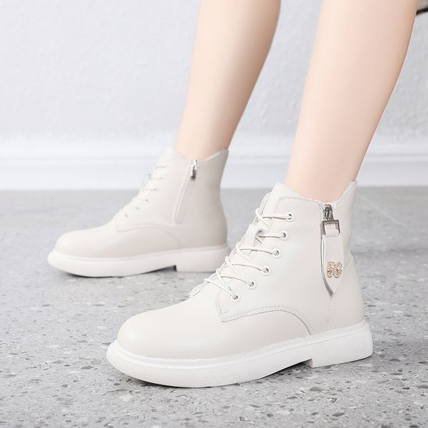 

fashion shoes new online short boots with british style and velvet, Black