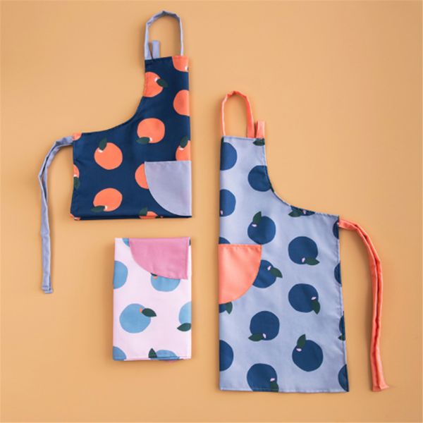 

kitchen apron oil-proof colorful household cooking apron korean style adjustable aleeveless 70*65cm