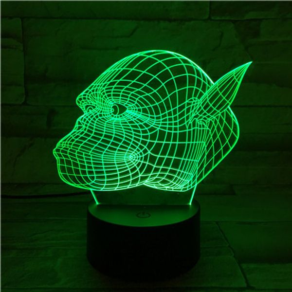 

the monster 3d lamp cool gift for teenager for bedroom decorative led night light lamp battery operated multi-color with remote
