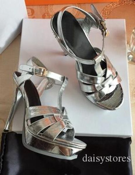 

2017 new color gladiator sandals women genuine leather shoes platform pumps high heels shoes woman sandals size 35-42