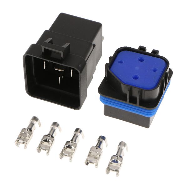 

auto car relay & socket holder waterproof integrated 12v 40a 5pins