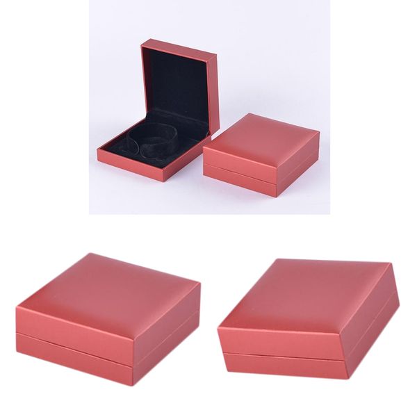 

3x storage box pendant jewelry gift box necklace case bearer red