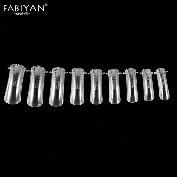 

finger extension transparent quick builder nail art false mold forms poly gel fake tips diy manicure tools 100/120/240pcs box, Red;gold