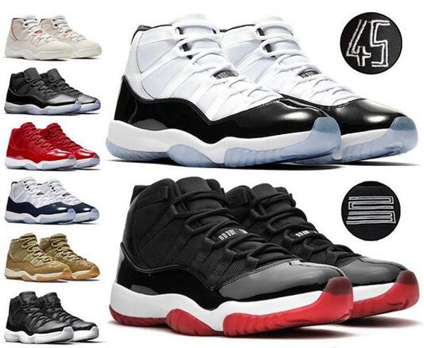 

11s 11 men women basketball shoes concord 45 platinum tint low citrus bred cherry cap and gown space jam designer shoes sport trainers