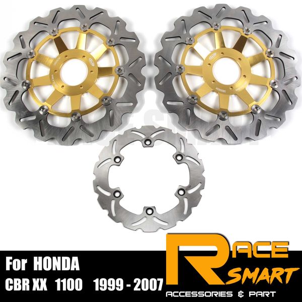 

motorcycle cnc front rear brake rotor for cbr xx 1100 1999 - 2007 floating motorcycles brake rotors 2000 2001 2002 2003