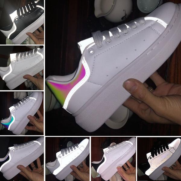 

Brand shoes Promotion Fashion Casual Shoes 3M Flats Fashion Thick Sole Leather Walking Shoes Outdoors Daily Dress Party Sneakers 36-44