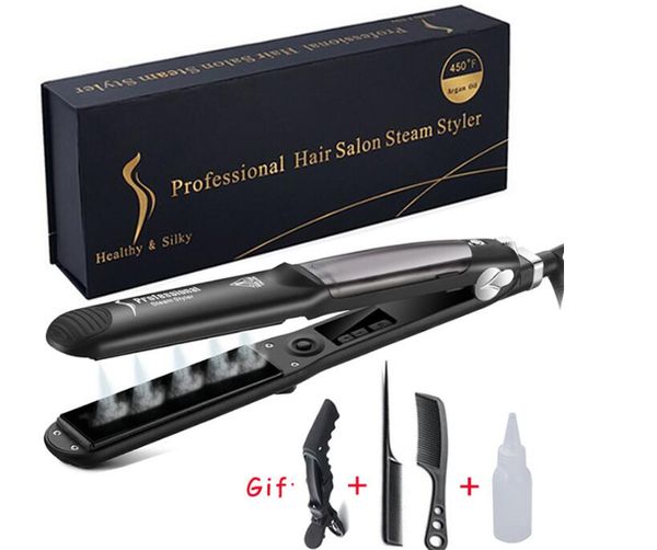 2019 Wholesale Professional Steam Hair Straightener Ceramic Steam