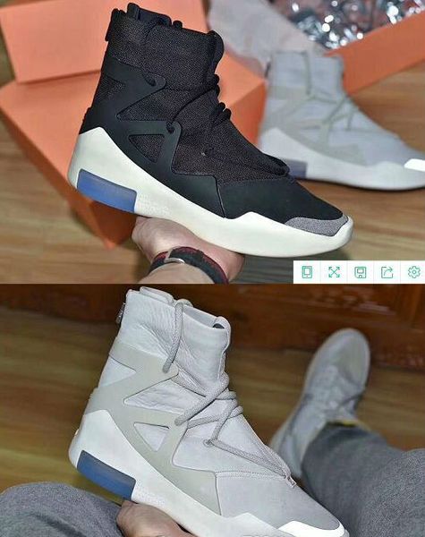 

fear of god 1 light bone black mens 2019 designer sneakers fashion fog cushion boots sports zoom casual shoes us7-11