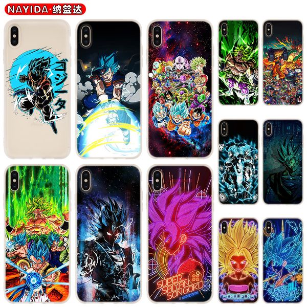 

soft phone case for iphone 11 pro x xr xs max 8 7 6 6s 6plus 5s s10 s11 note 10 plus huawei p30 xiaomi cover dragon ball z goku vegito