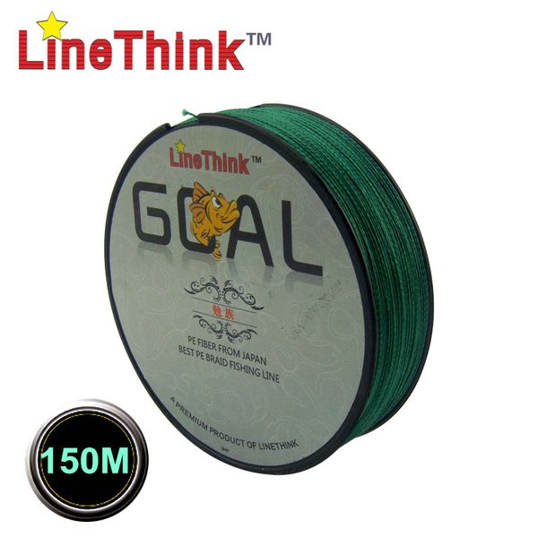 

150m linethink brand goal japan quality multifilament 100% pe braided fishing line fishing braid ing