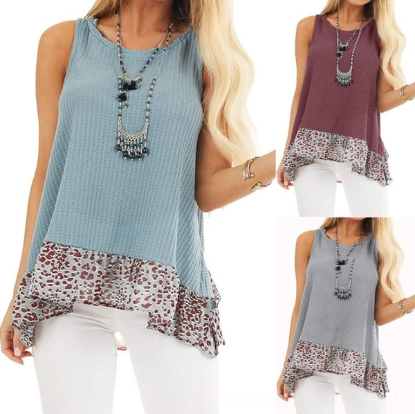 

2020 women's printed sleeveless lace t-shirt 2020 sling dress women's printed sleeveless sling lace t-shirt dress, White